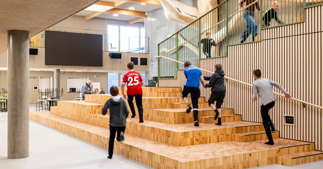 Goldcertified school architecture Troldtekt